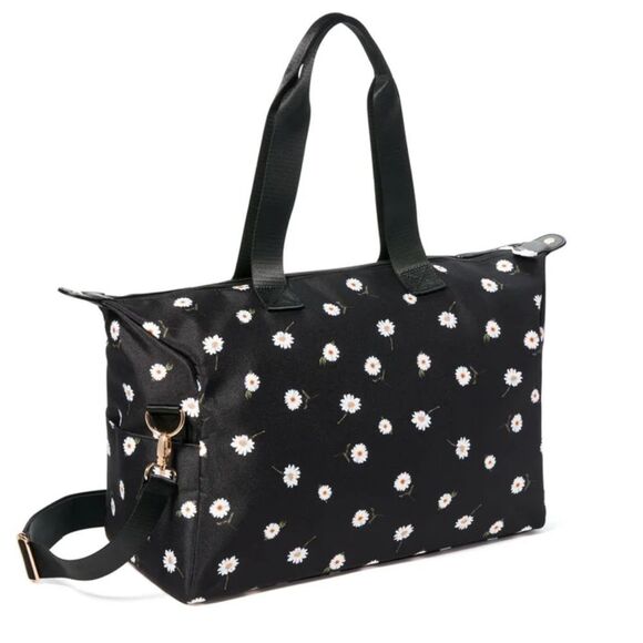 Alice + Olivia Black Daisy Print Duffel Bag New with tags